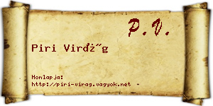 Piri Virág névjegykártya