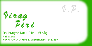 virag piri business card